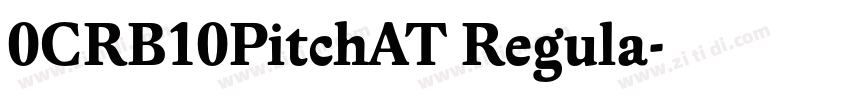 0CRB10PitchAT Regula字体转换